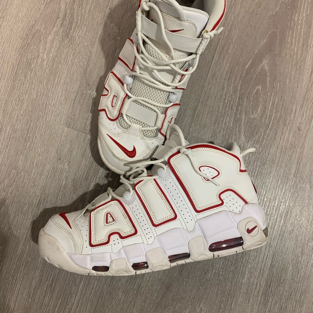 Nike Air More Uptempo White/Varsity Red Basketball Shoes